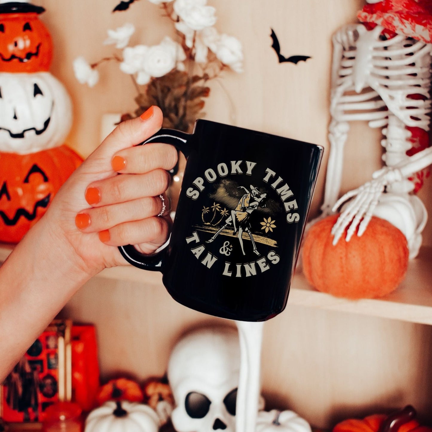 Spooky Times & Tan Lines Mug - Black