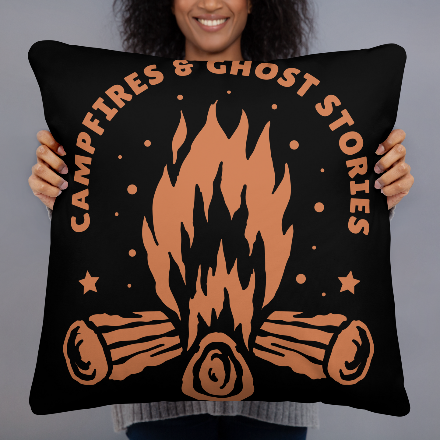 Campfires & Ghost Stories Pillow