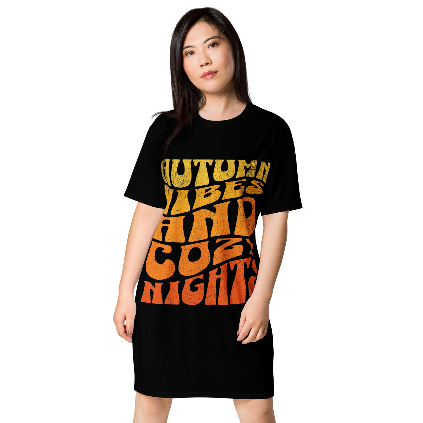 Cozy Autumn T-Shirt Dress