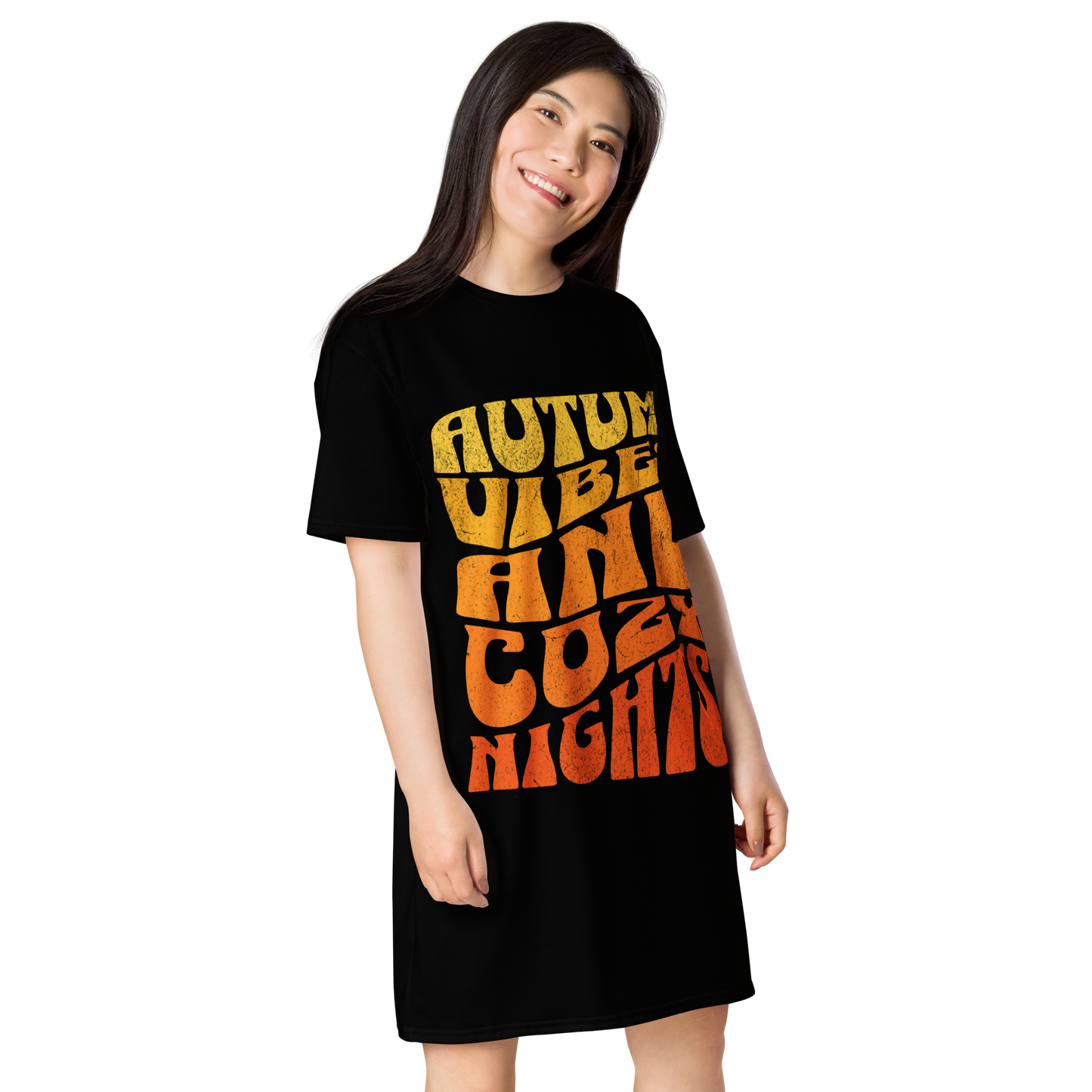 Cozy Autumn T-Shirt Dress