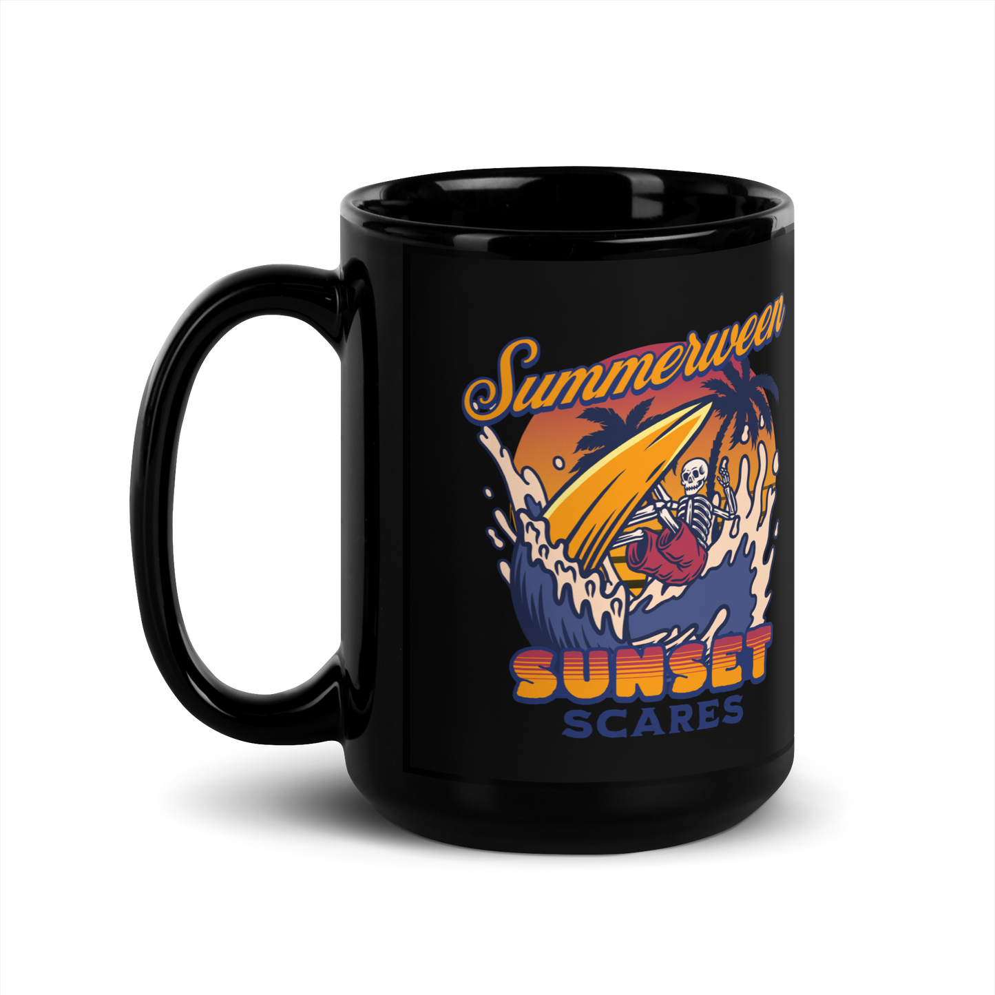 Sunset Scares Mug - Black