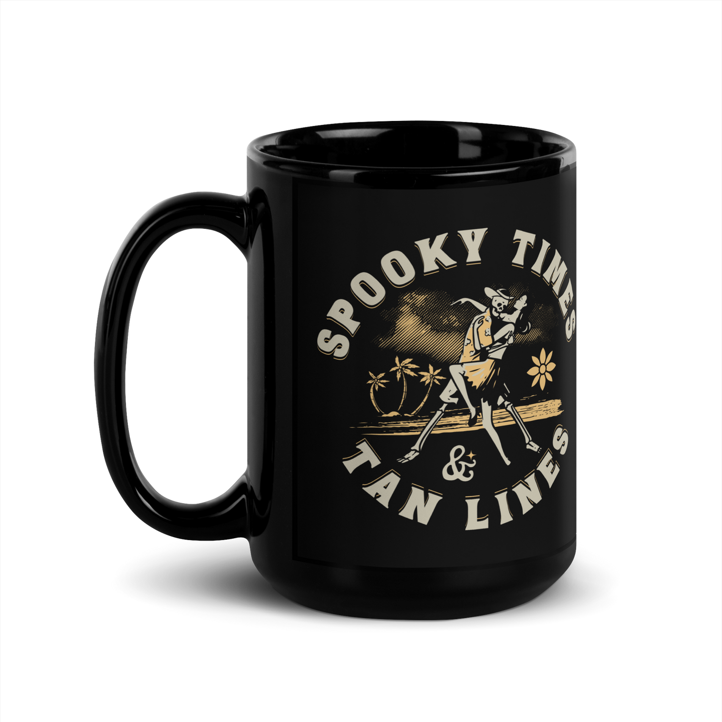 Spooky Times & Tan Lines Mug - Black