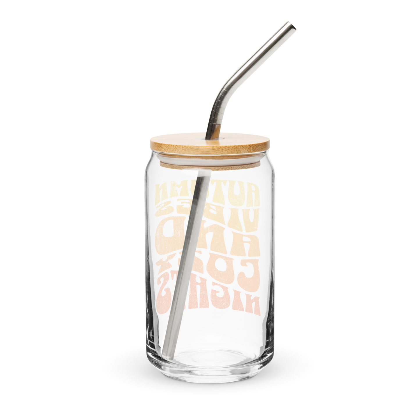 Cozy Autumn Glass Tumbler