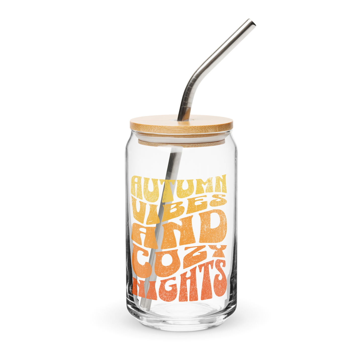 Cozy Autumn Glass Tumbler