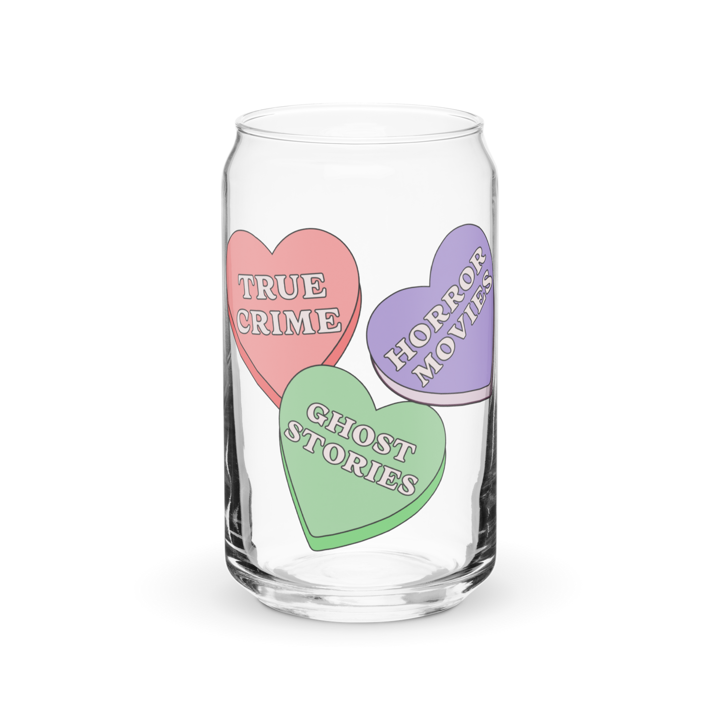 Candy Hearts Glass Tumbler