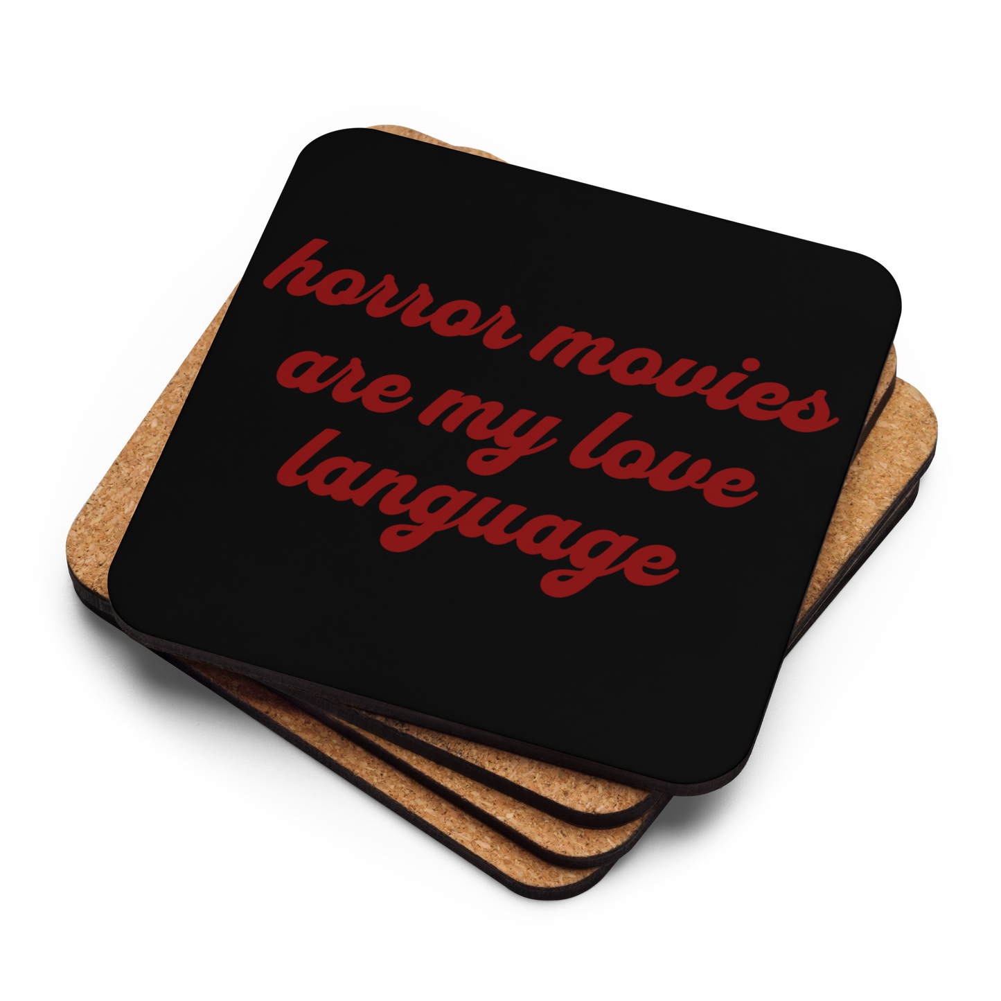 Love Language Cork-Back Coaster