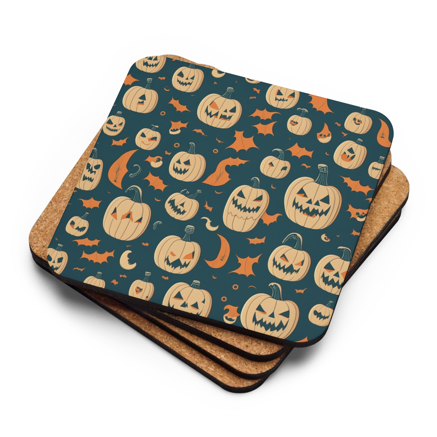 Haunted Harvest Cork-Back Coaster