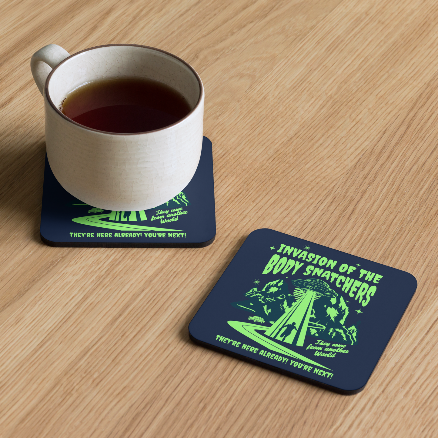 Body Snatchers Cork-Back Coaster