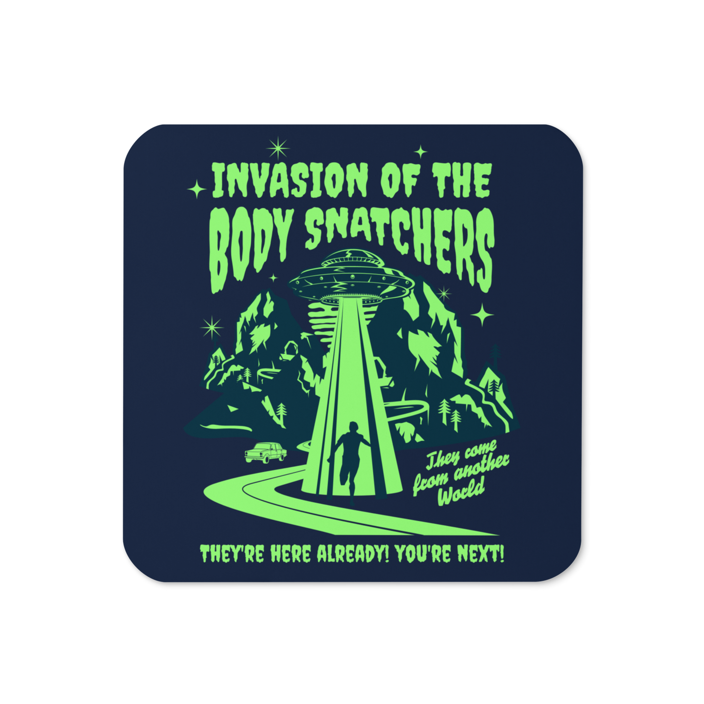 Body Snatchers Cork-Back Coaster