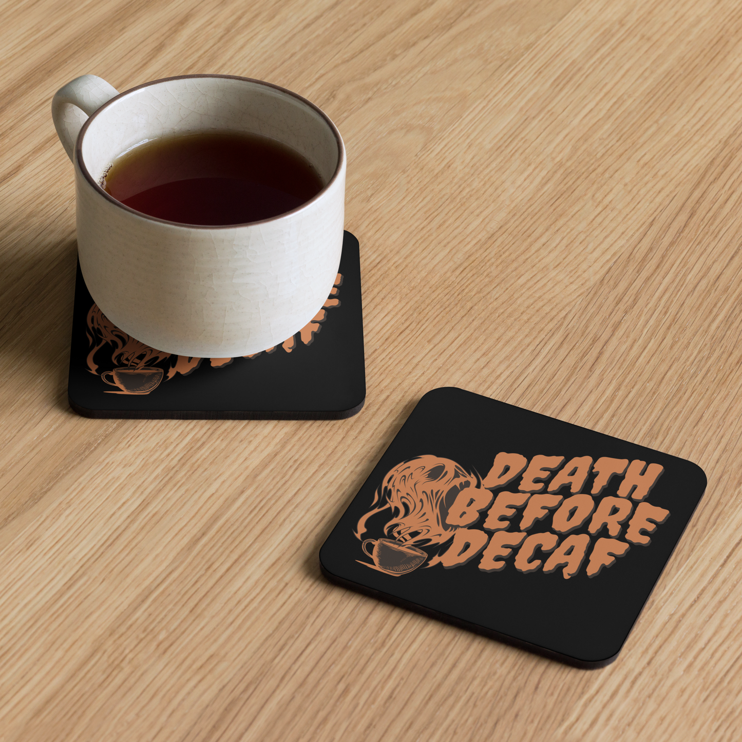 Grim Grind Cork-Back Coaster