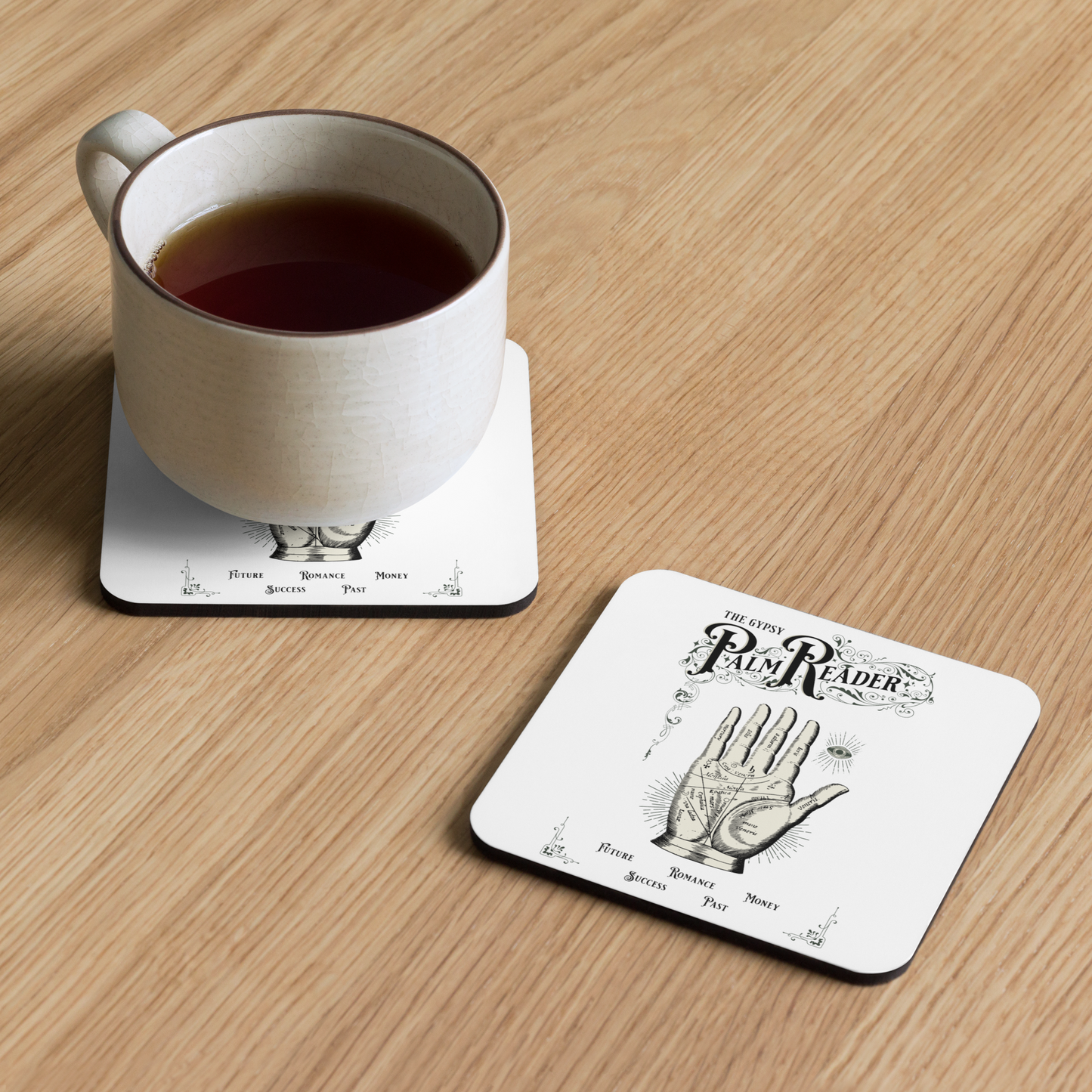 Palm Reader Cork-Back Coaster