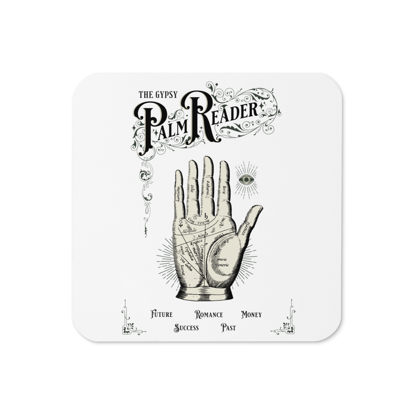 Palm Reader Cork-Back Coaster