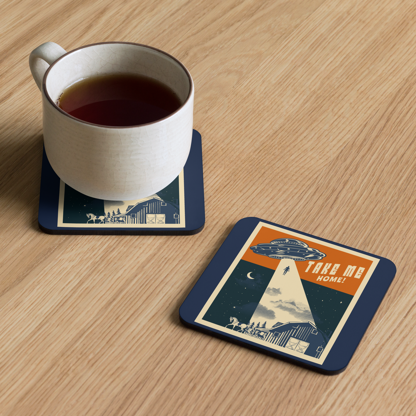 Take Me Home Cork-Back Coaster