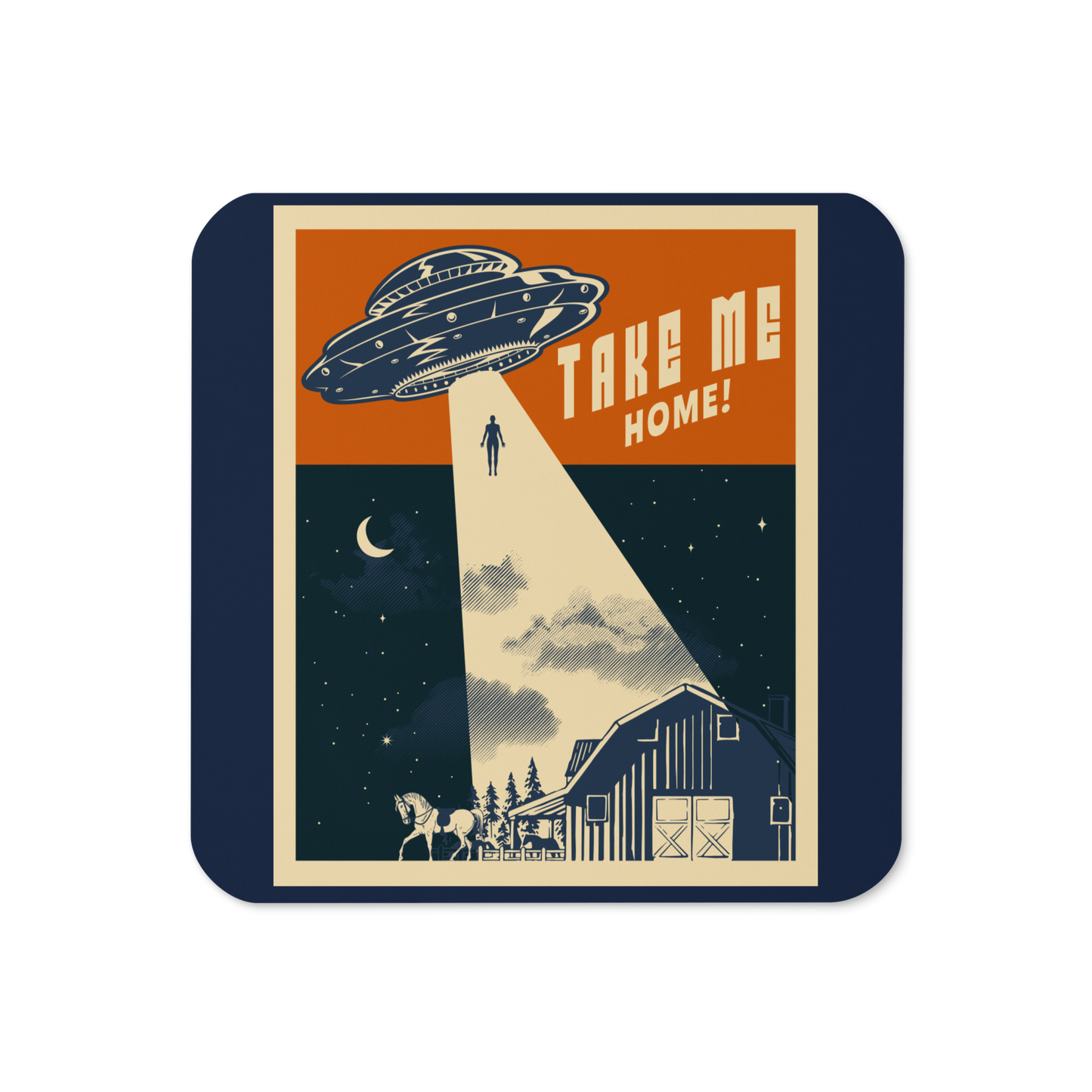 Take Me Home Cork-Back Coaster