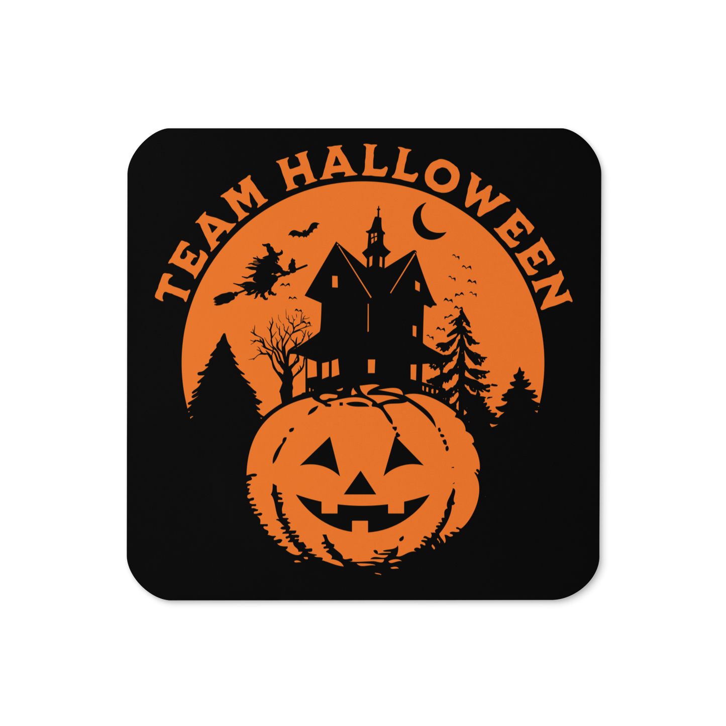 Team Halloween Cork-Back Coaster