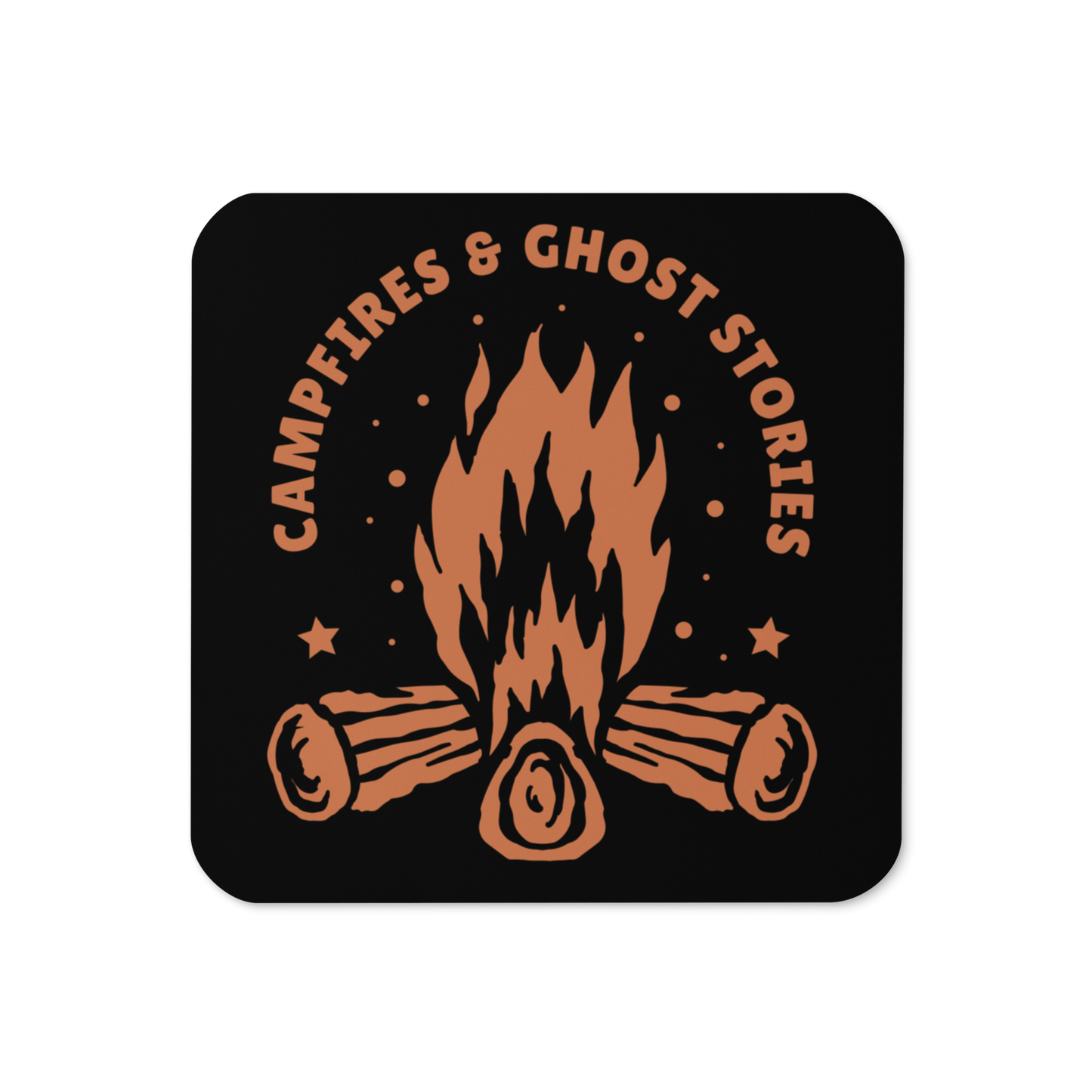 Campfires & Ghost Stories Cork-Back Coaster