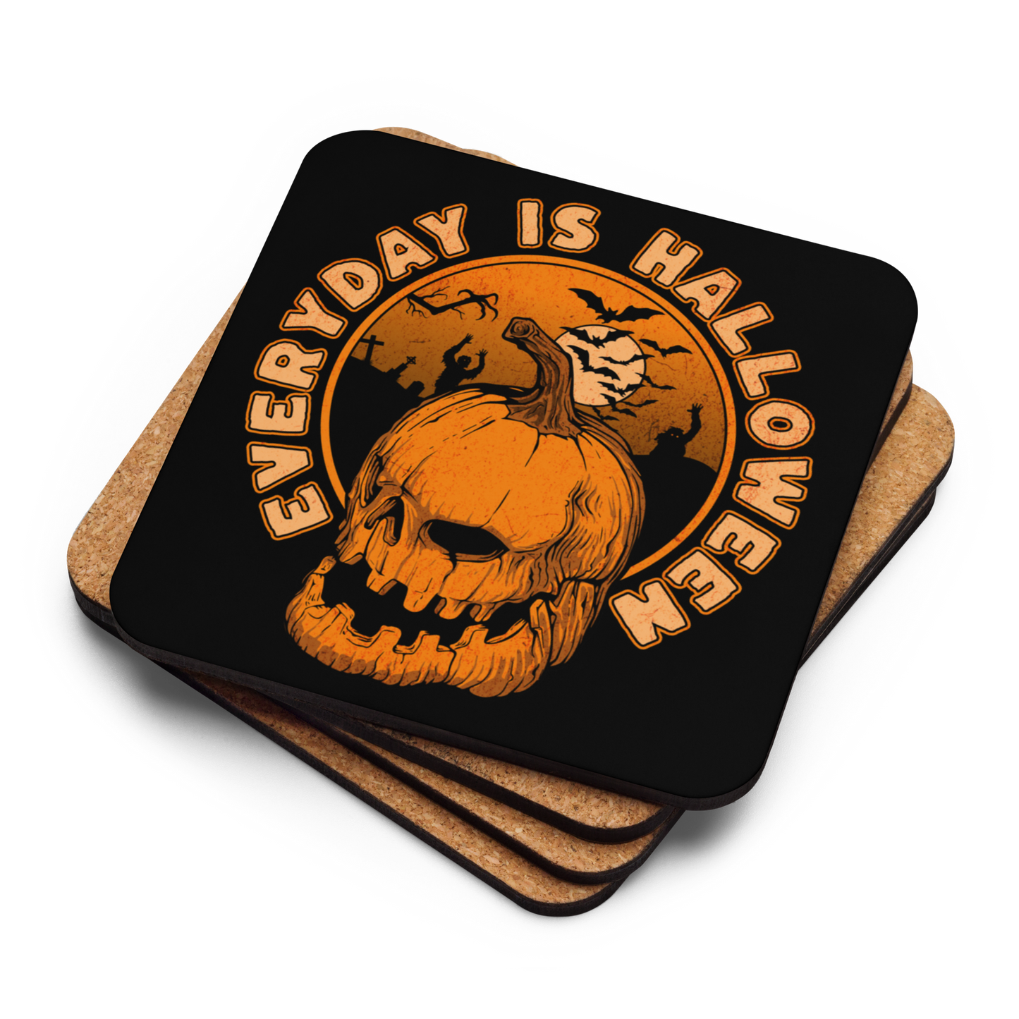 Eternal Halloween Cork-Back Coaster