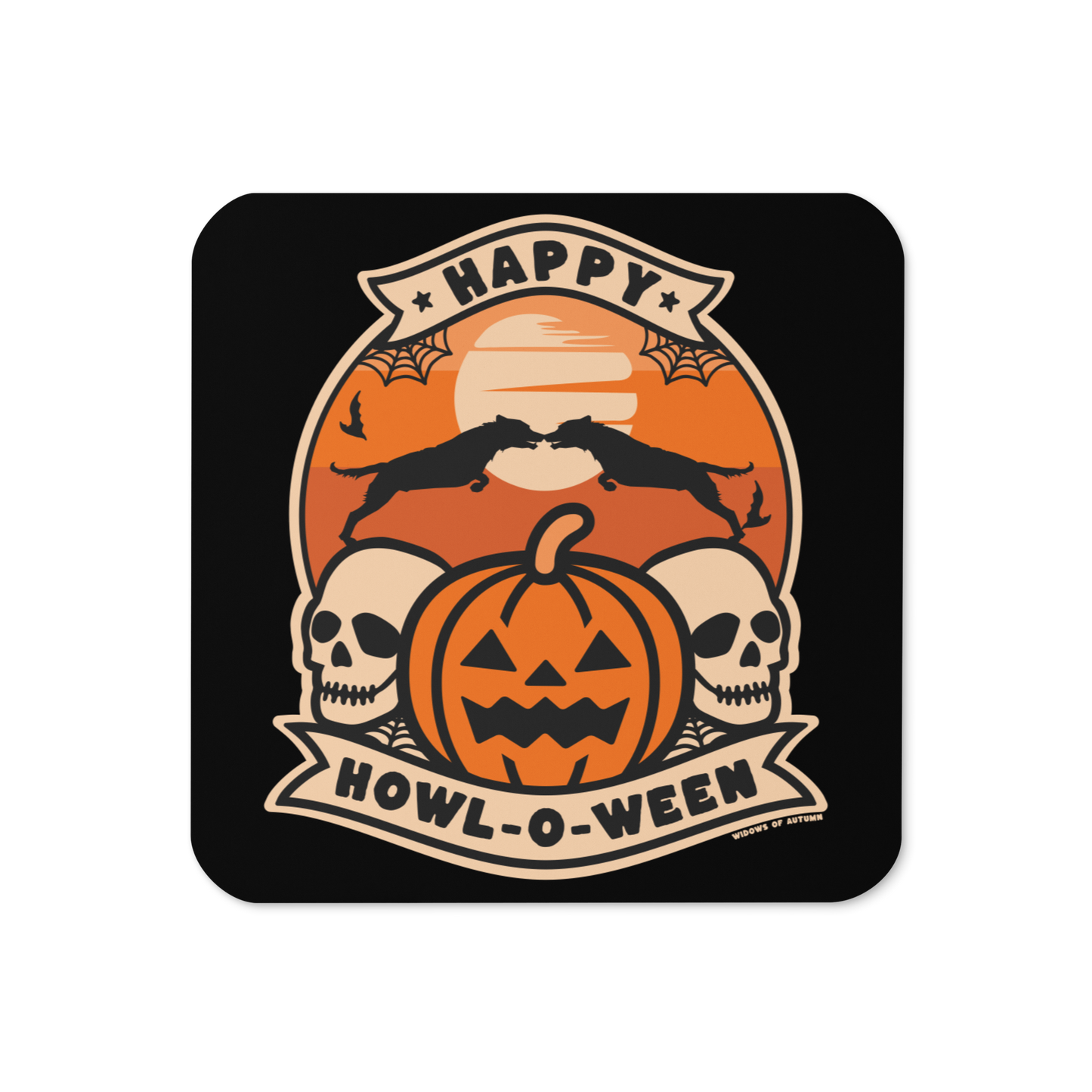 Howl-O-Ween Cork-Back Coaster