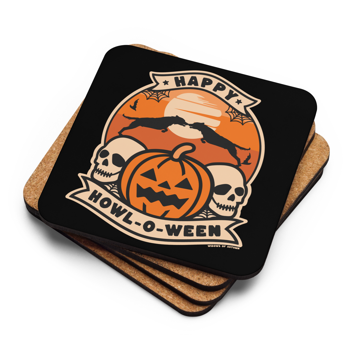 Howl-O-Ween Cork-Back Coaster