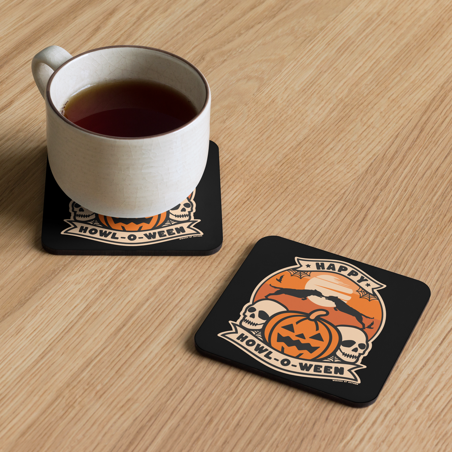 Howl-O-Ween Cork-Back Coaster