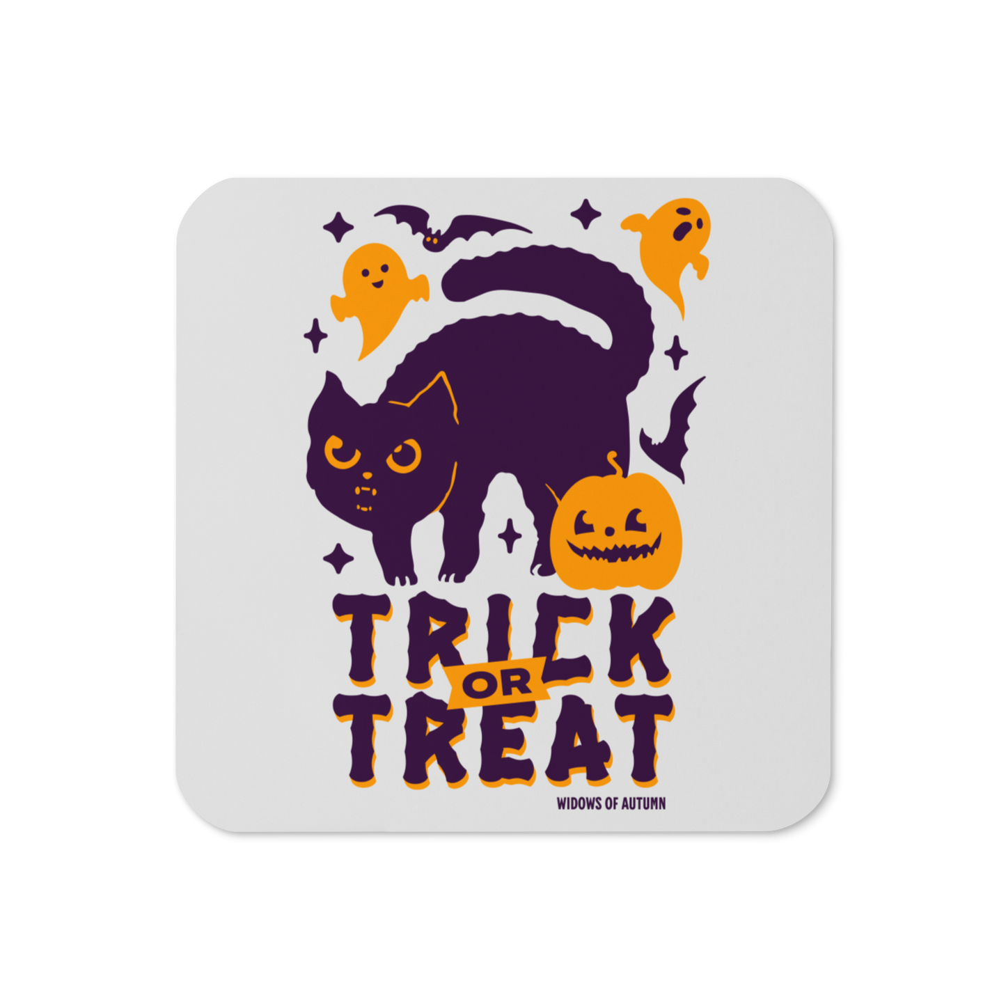 Trick Or Treat Cork-Back Coaster