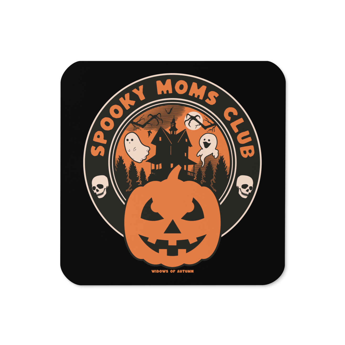 Spooky Moms Club Cork-Back Coaster