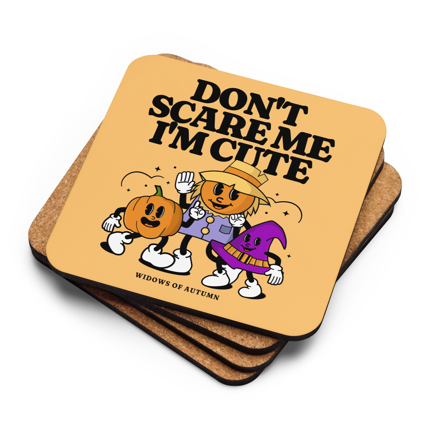Don't Scare Me Cork-Back Coaster