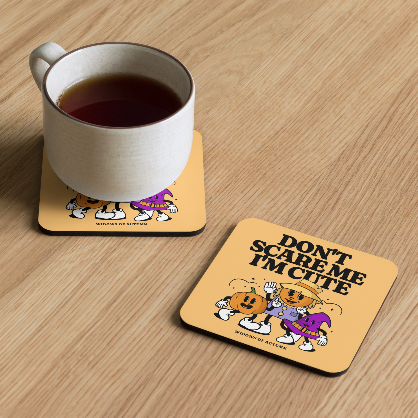 Don't Scare Me Cork-Back Coaster