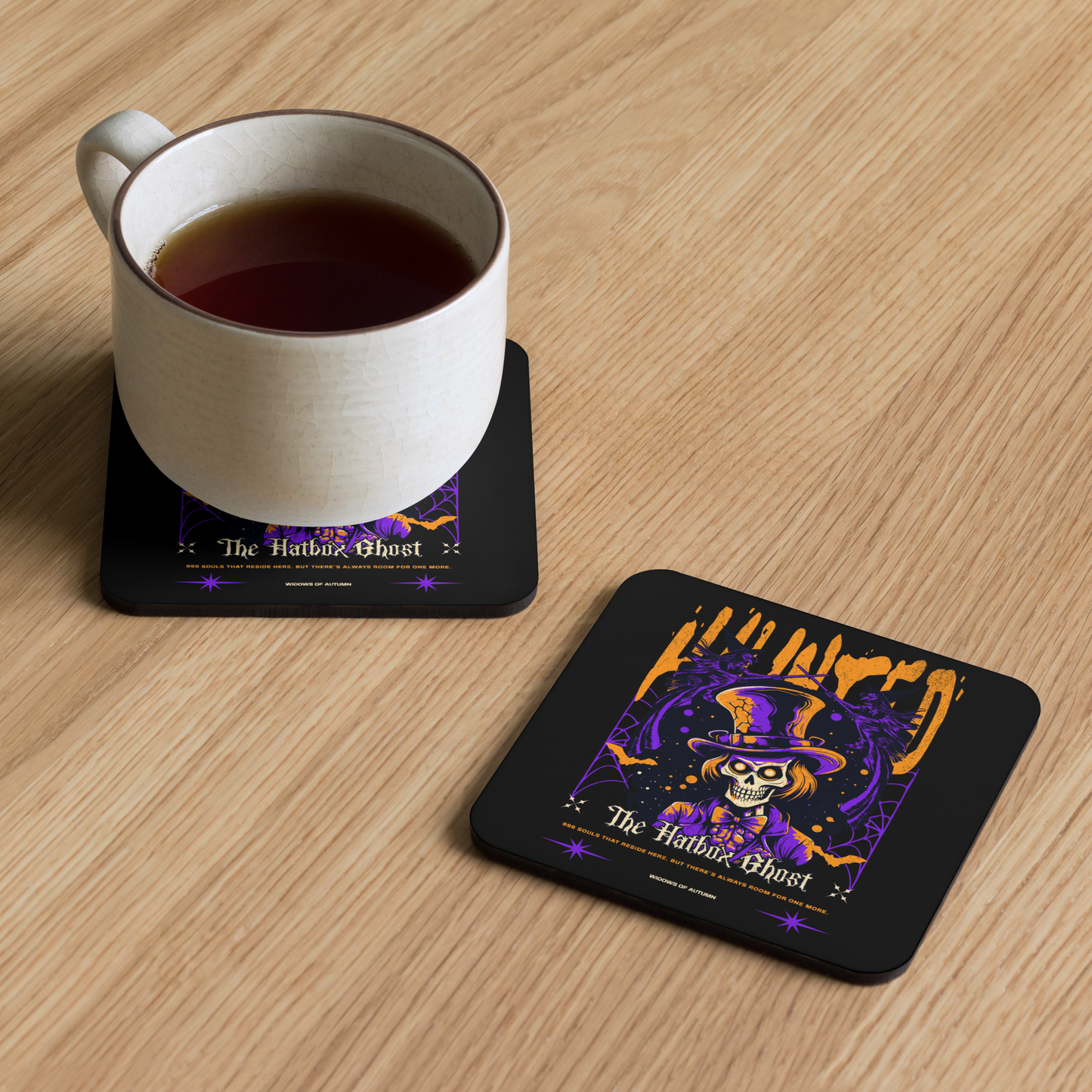 Hatbox Ghost Cork-Back Coaster