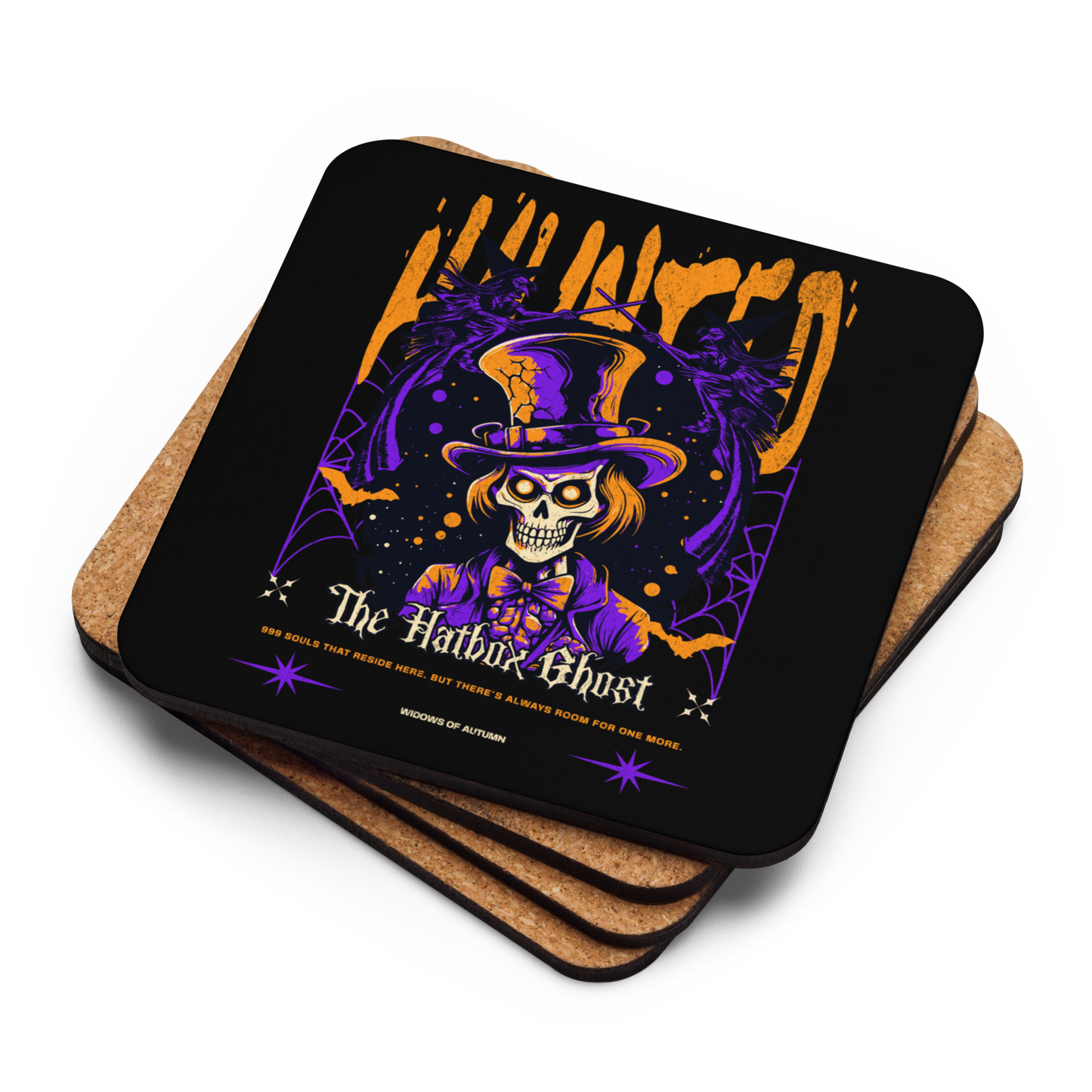 Hatbox Ghost Cork-Back Coaster