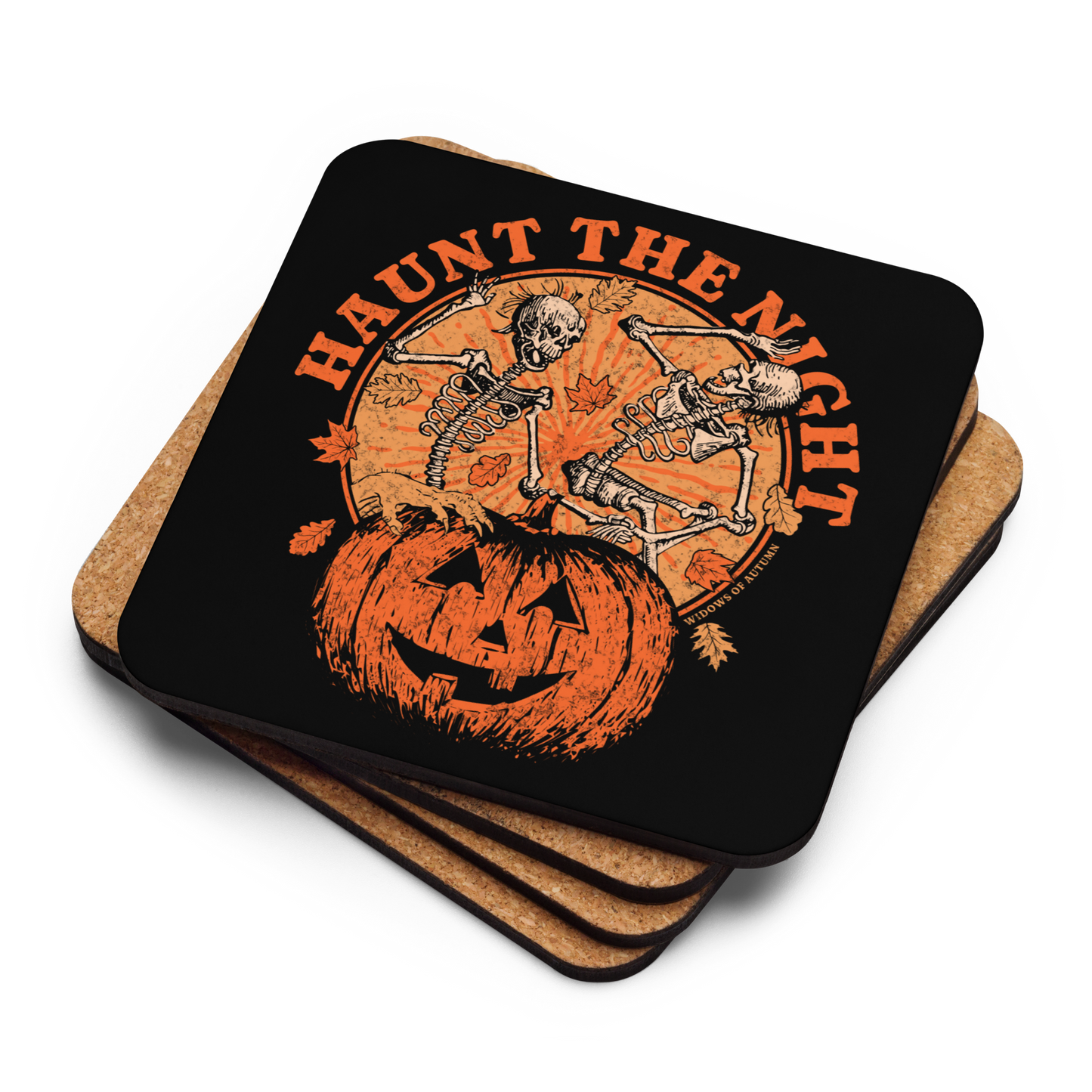 Haunt The Night Cork-Back Coaster