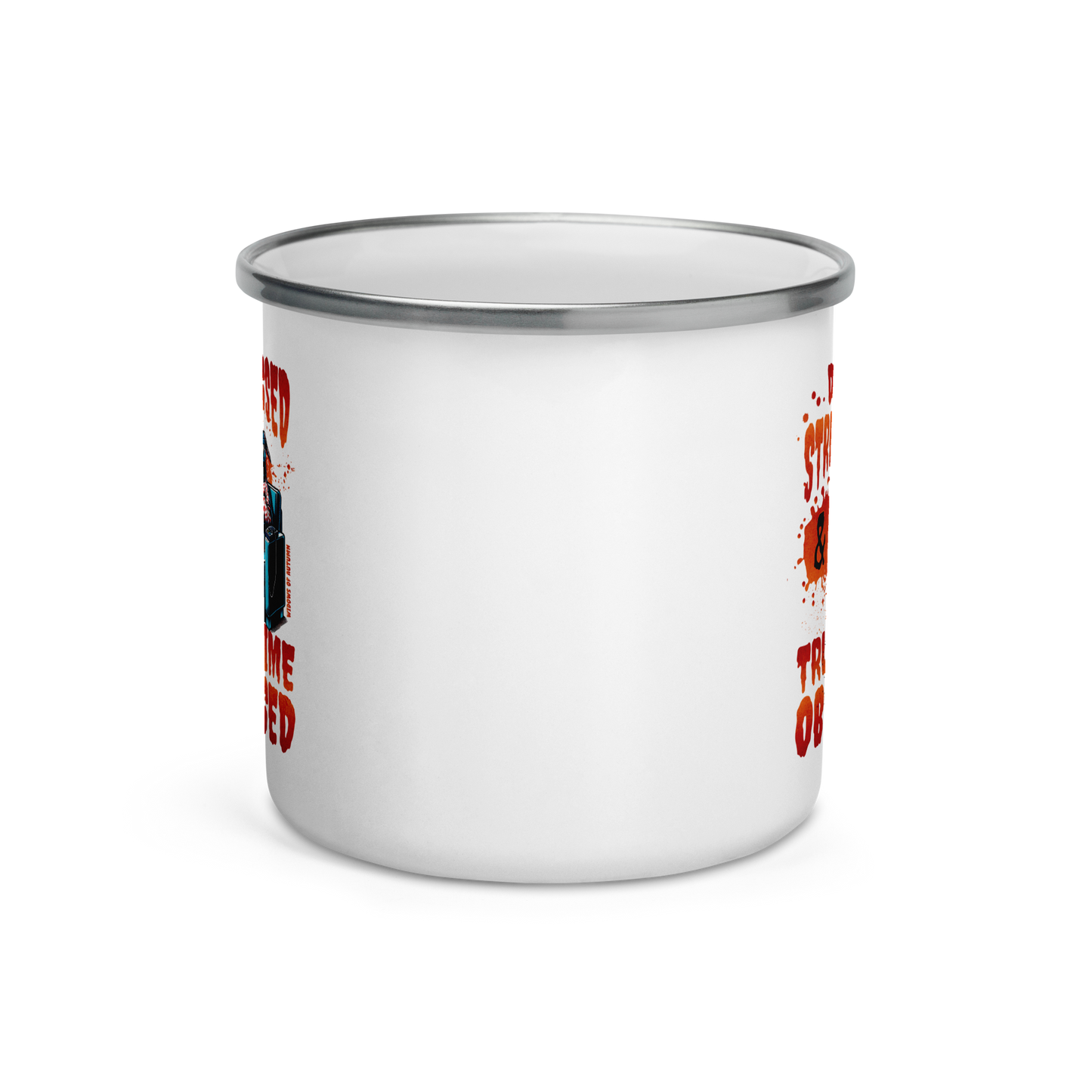 Depressed, Stressed, & True Crime Obsessed Camper Mug