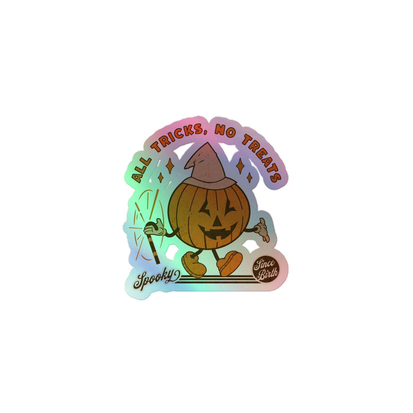 Tricks & Treats Holographic Sticker