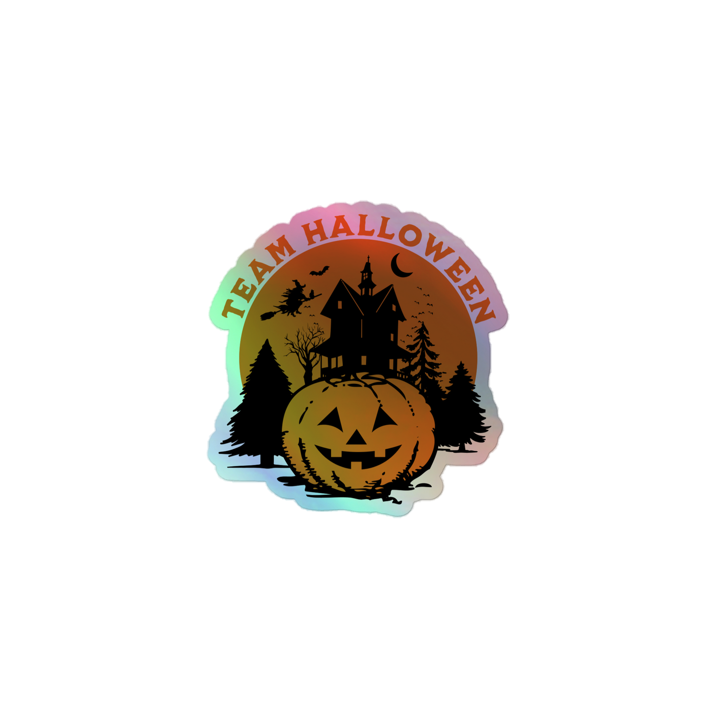 Team Halloween Holographic Sticker