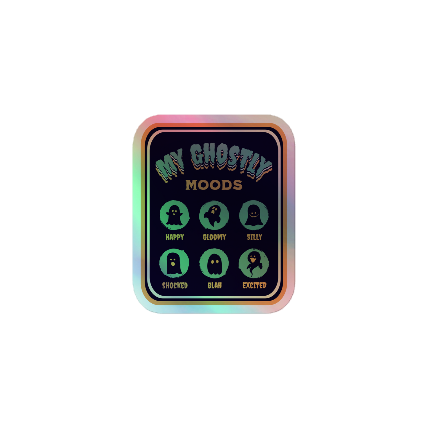 Ghostly Moods Holographic Sticker