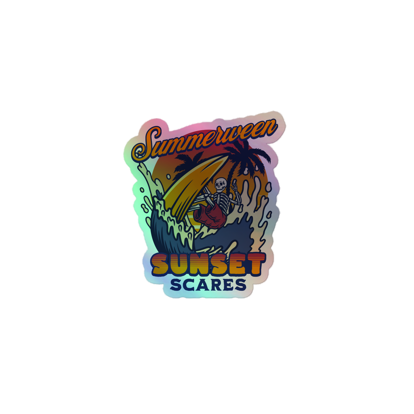 Sunset Scares Holographic Sticker