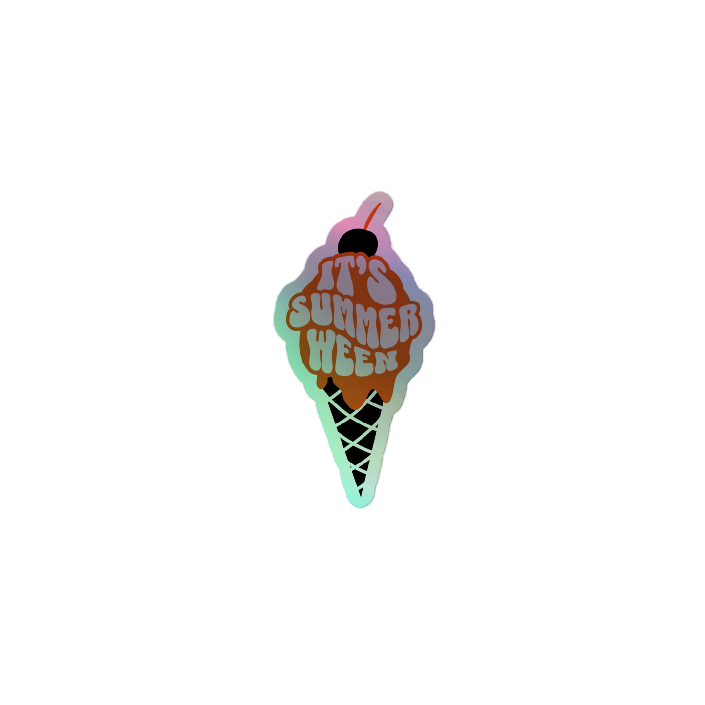 Summerween Ice Cream Holographic Sticker