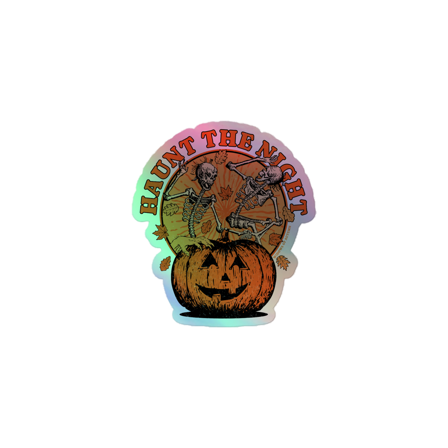 Haunt The Night Holographic Sticker