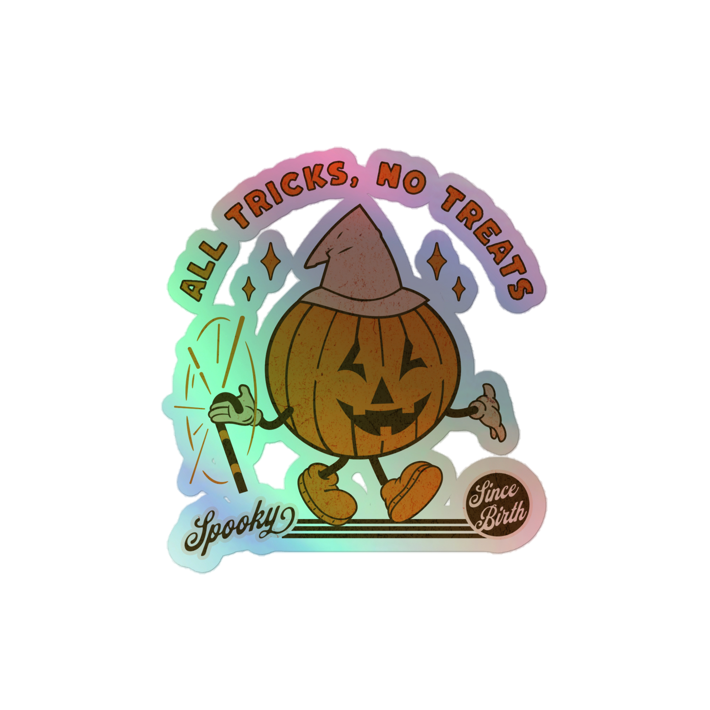 Tricks & Treats Holographic Sticker
