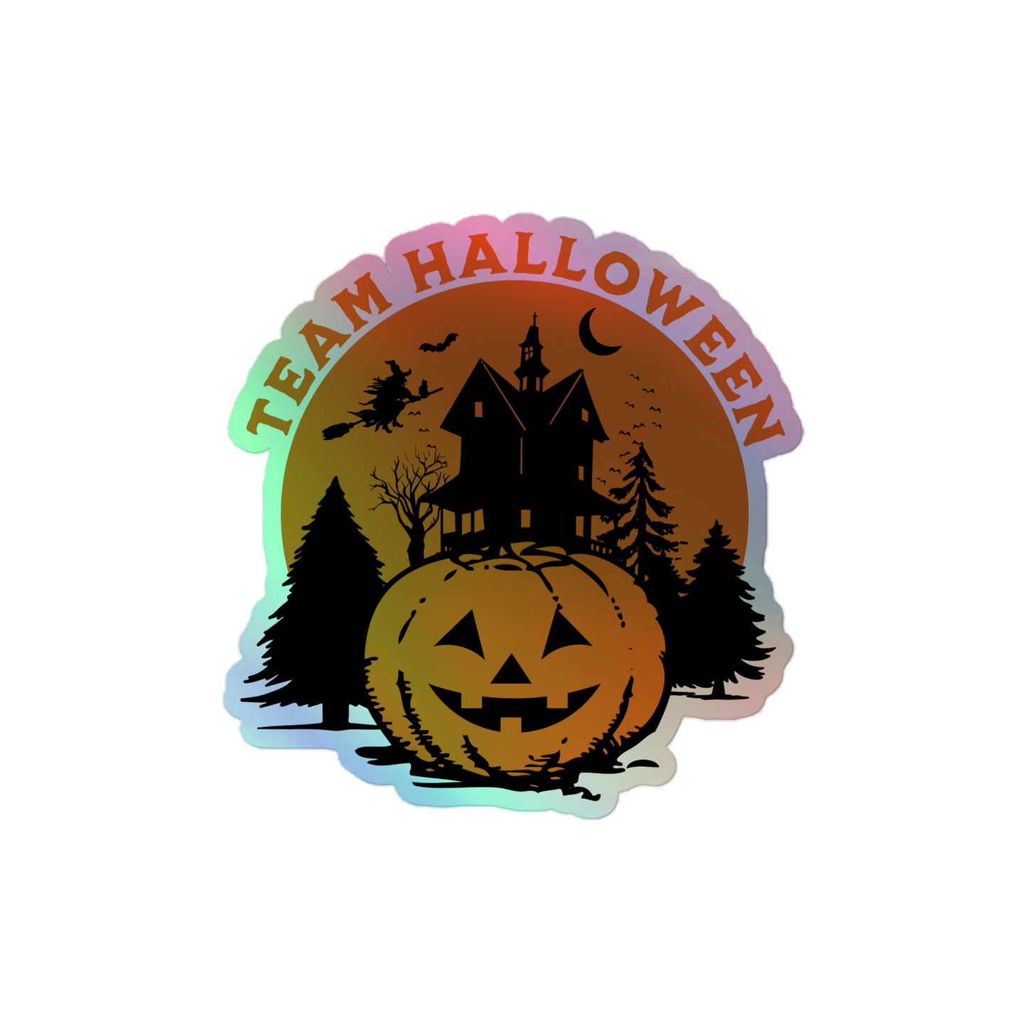Team Halloween Holographic Sticker