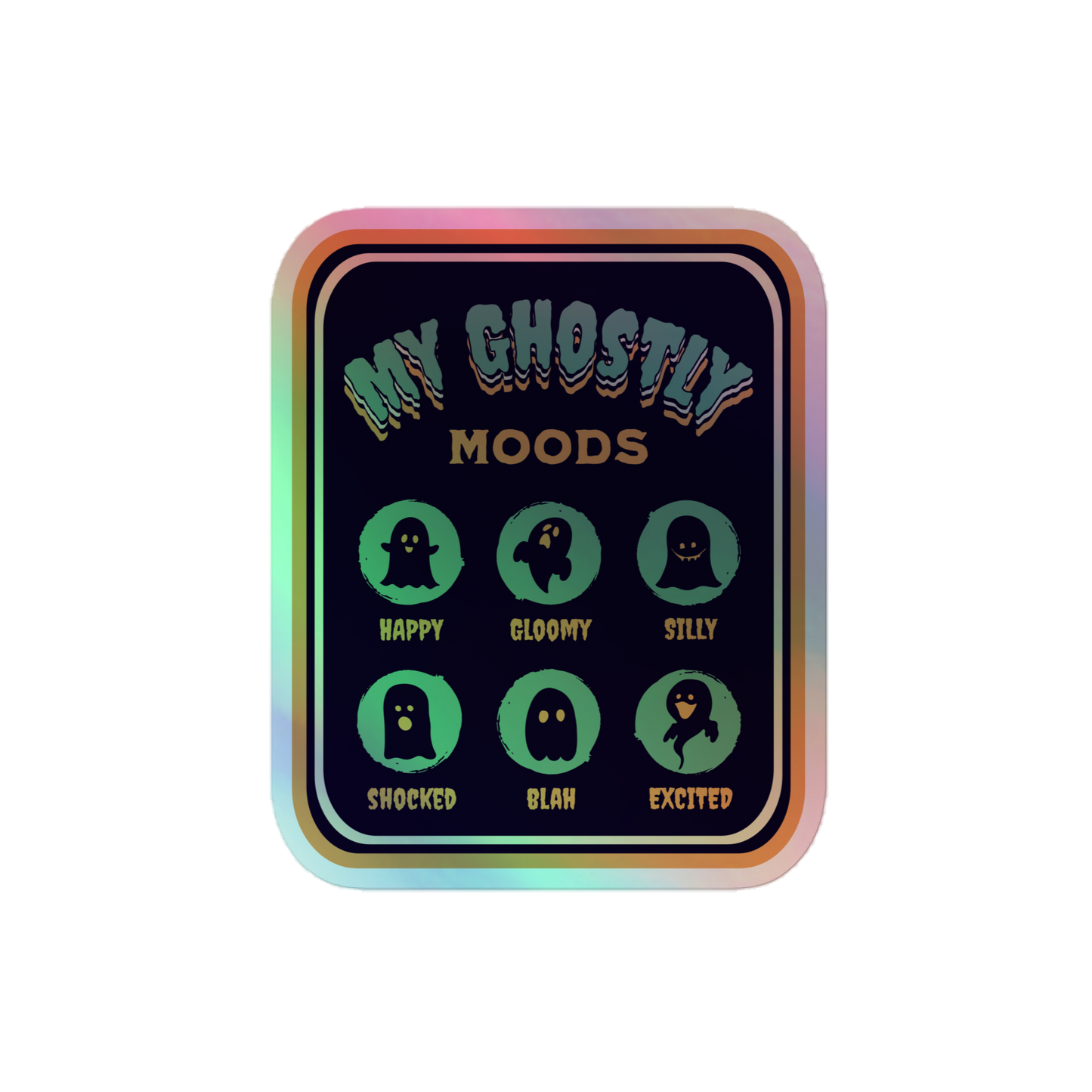 Ghostly Moods Holographic Sticker