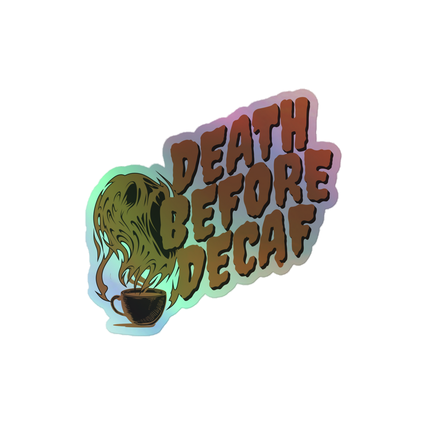 Grim Grind Holographic Sticker