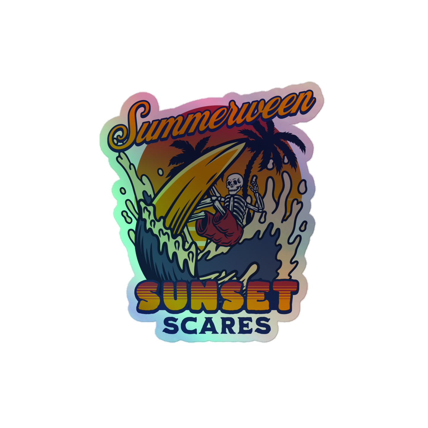 Sunset Scares Holographic Sticker