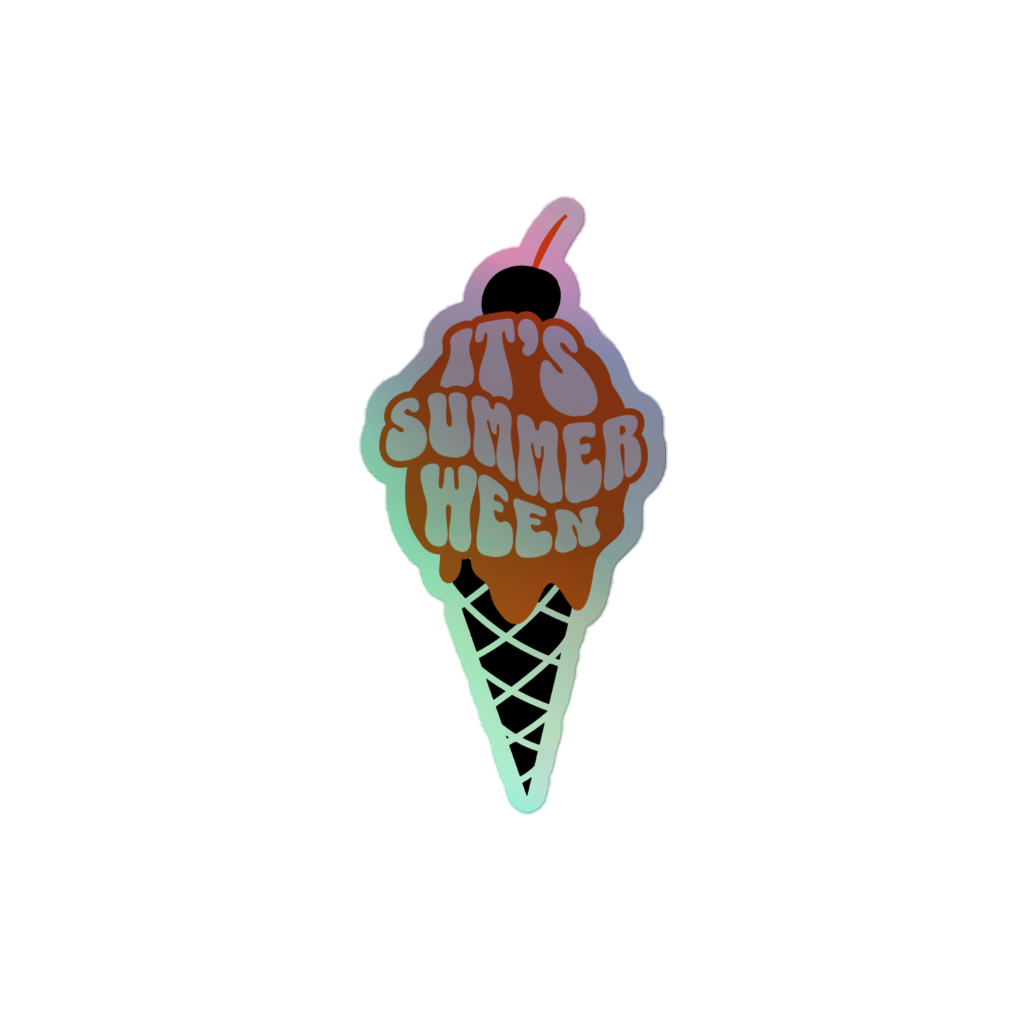 Summerween Ice Cream Holographic Sticker