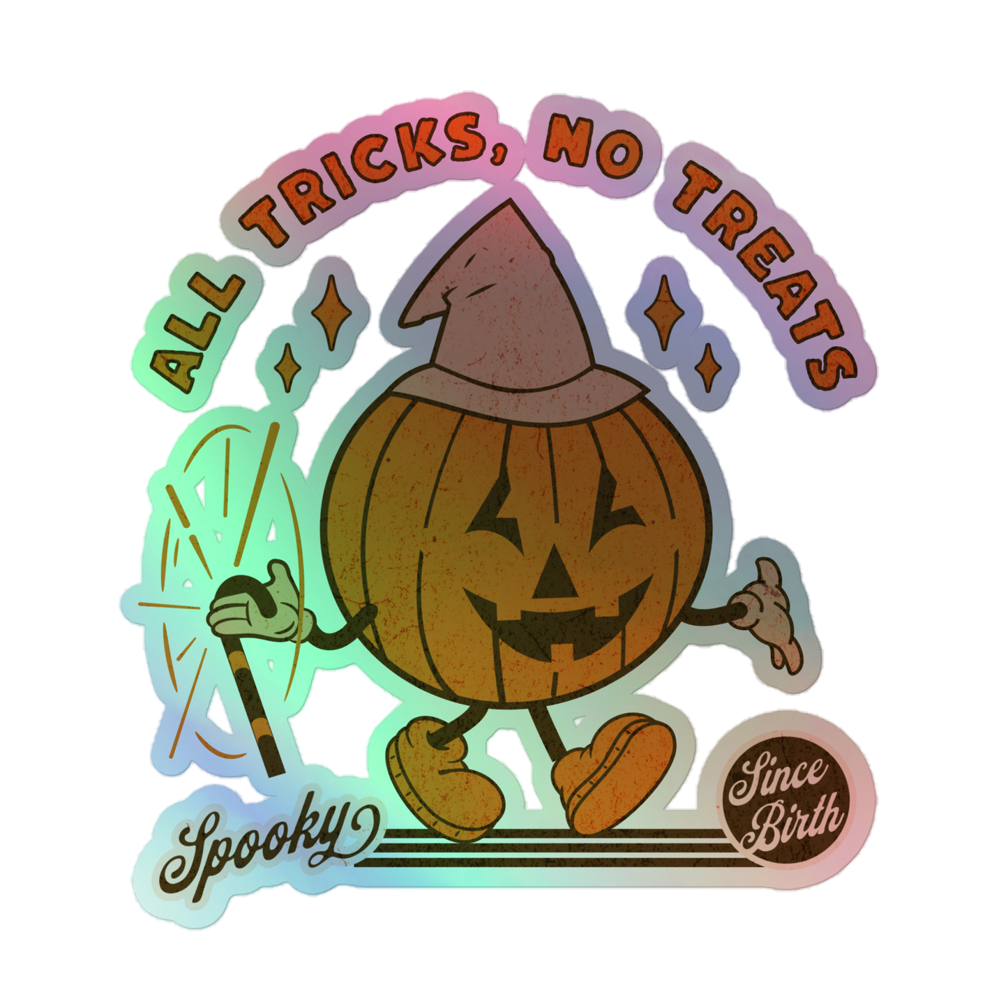 Tricks & Treats Holographic Sticker