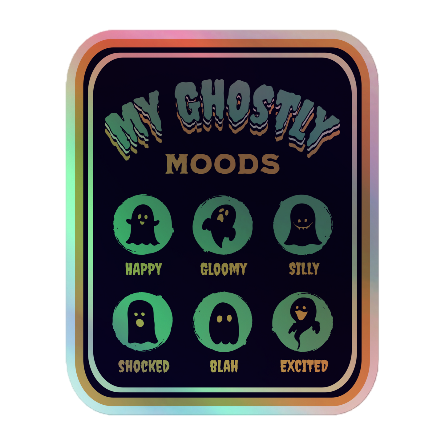 Ghostly Moods Holographic Sticker
