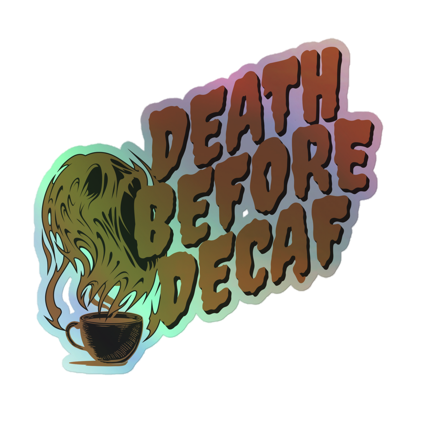 Grim Grind Holographic Sticker