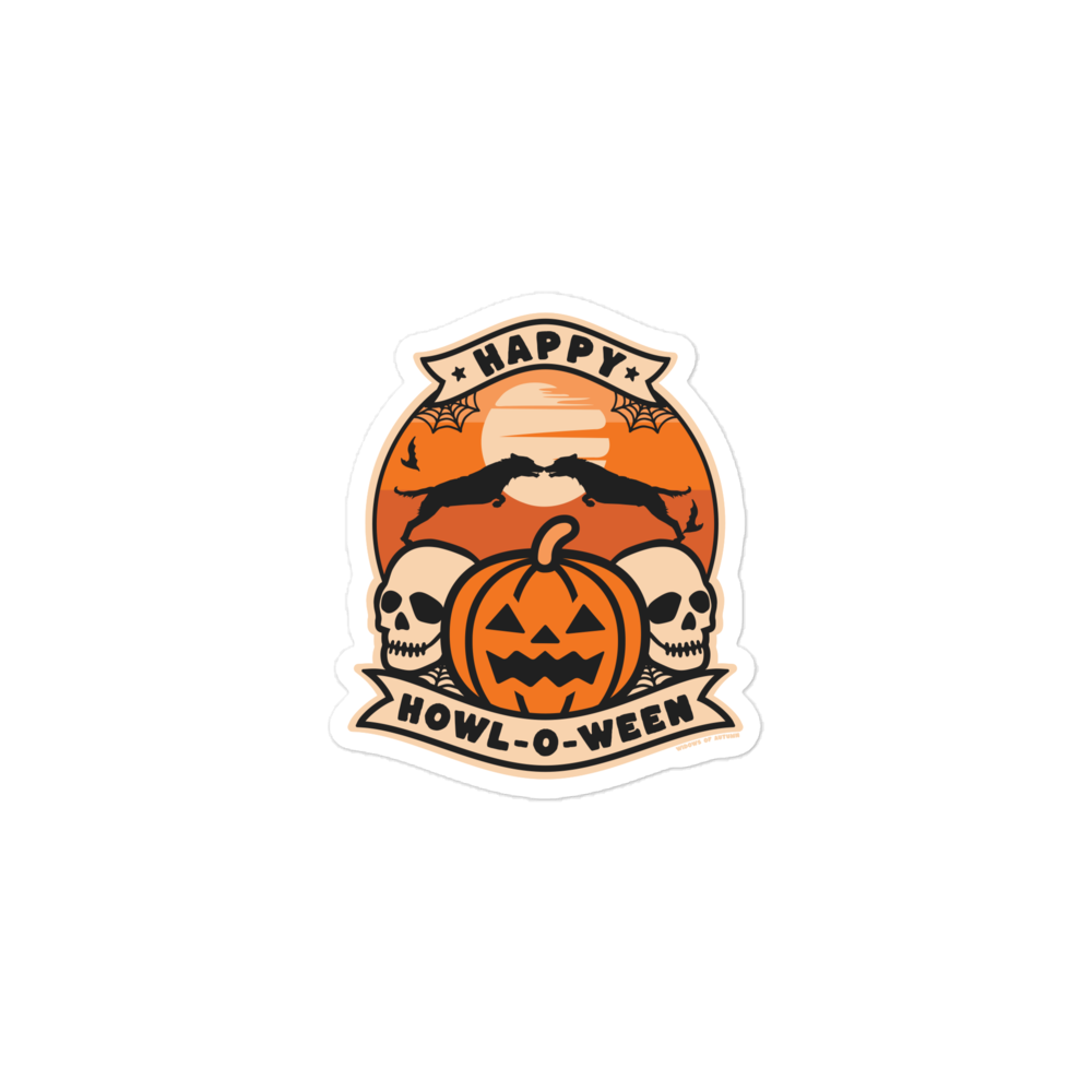 Howl-O-Ween Bubble-Free Sticker
