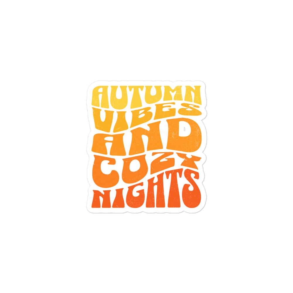 Cozy Autumn Bubble-Free Sticker
