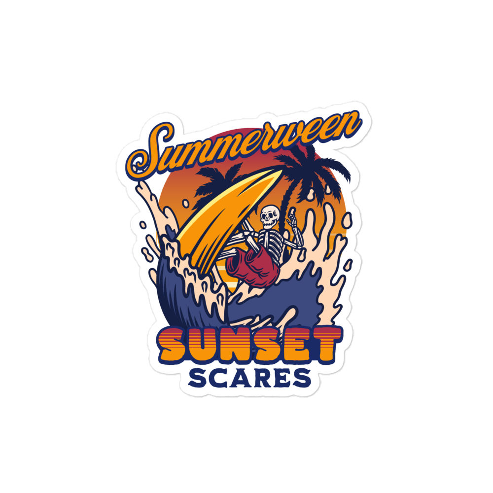 Sunset Scares Bubble-Free Sticker